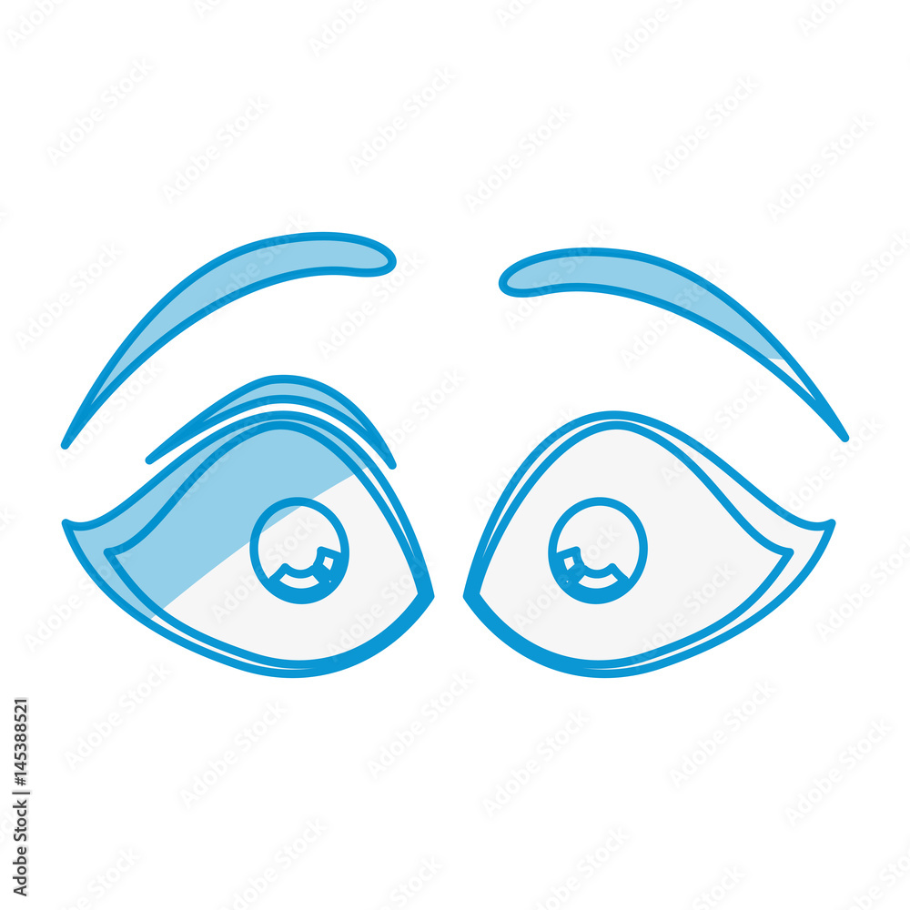 Fototapeta premium Cartoon eyes expression icon vector illustration graphic design