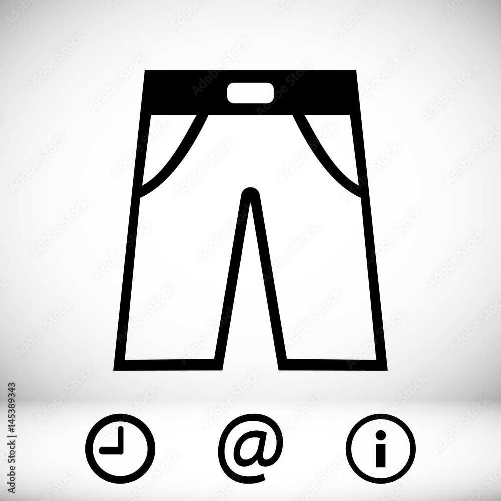 pants icon stock vector illustration flat design
