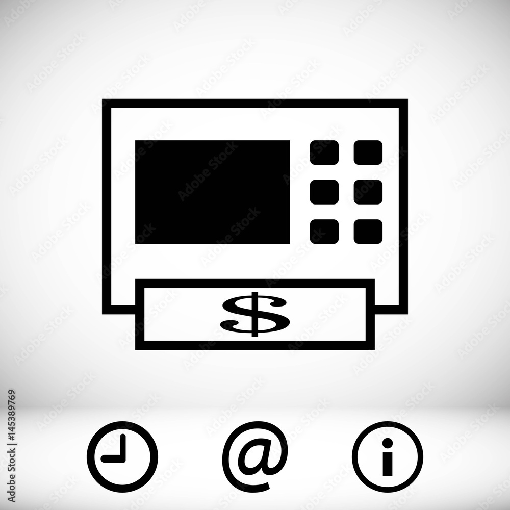 ATM icon stock vector illustration flat design