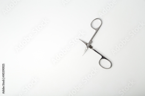 Nail scissors isolated on a white background