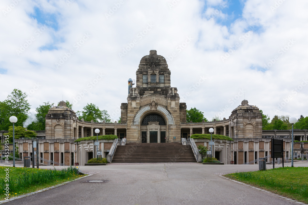 Stuttgart Germany Pragfriedhof Cemetery Feierhalle Architecture Destination Location Building European