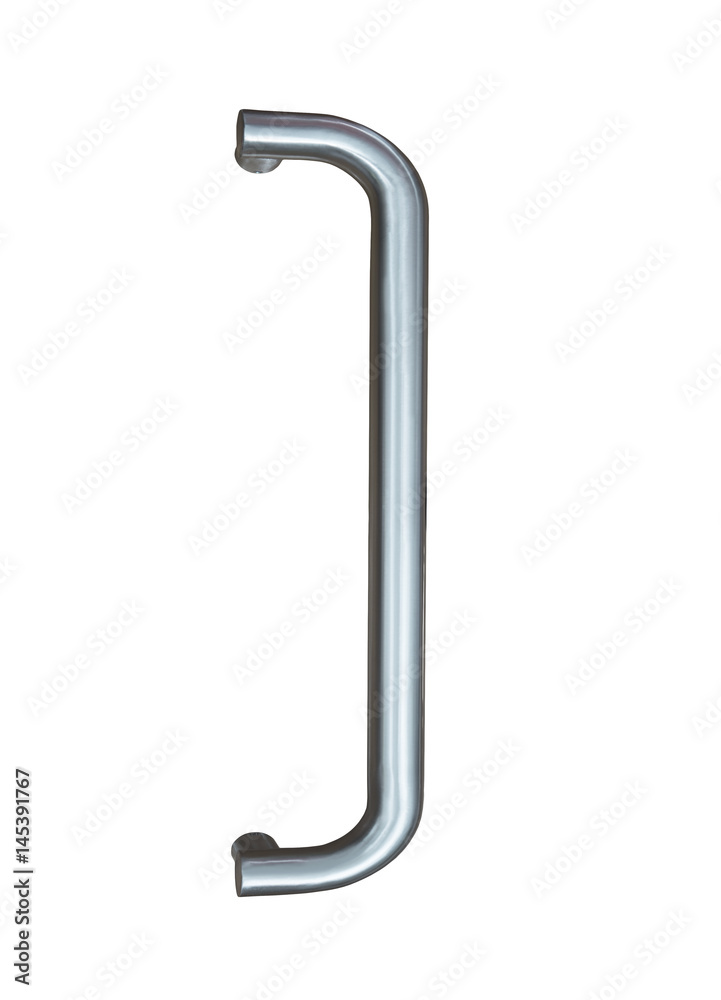 Steel handle for window, isolated on white background