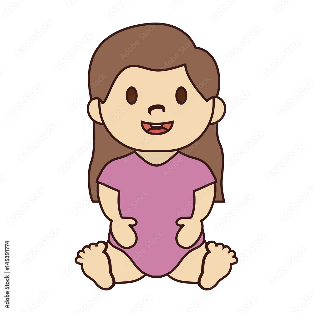 cute girl cartoon icon over white background. colorful design. vector illustration cute girl cartoon icon over white background. colorful design. vector illustration