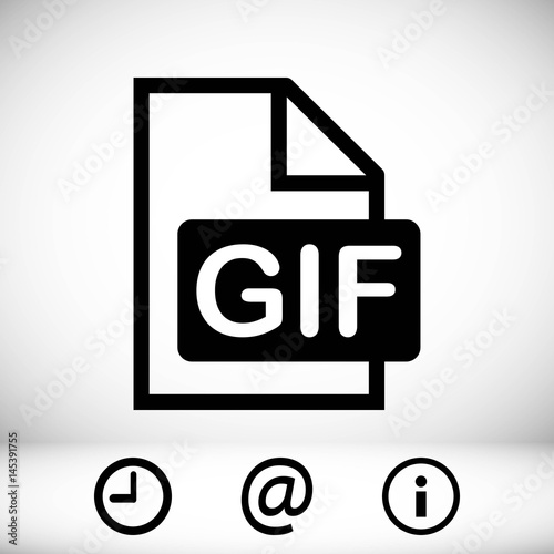 gif icon stock vector illustration flat design