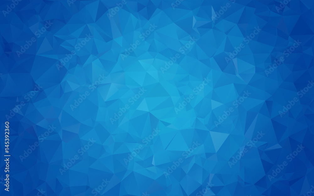 Obraz premium Geometric rumpled triangular low poly origami style gradient illustration graphic background. Vector polygonal design for your business. Blue, white color