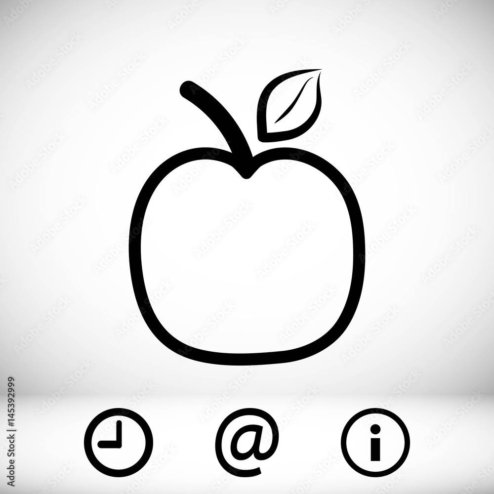apple icon stock vector illustration flat design