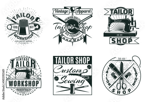 Vintage Tailor Workshop Labels Set