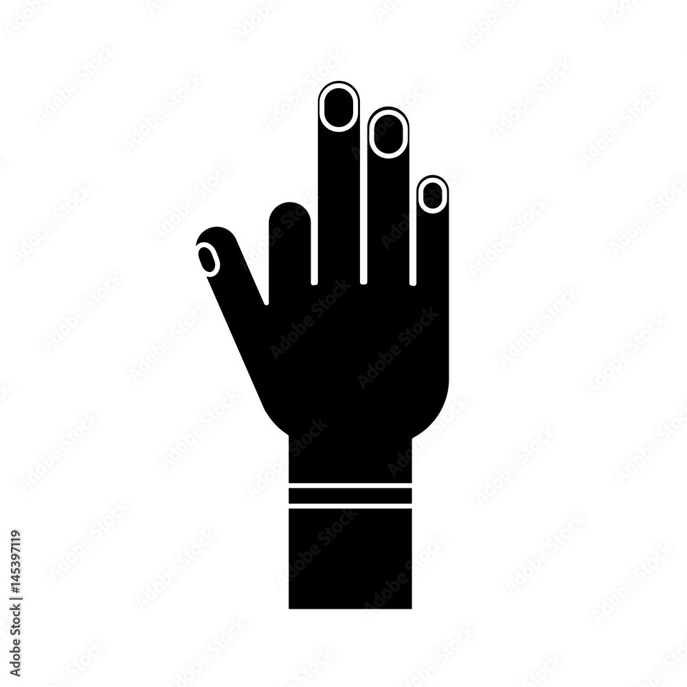 human hand icon over white background. vector illustration human hand icon over white background. vector illustration