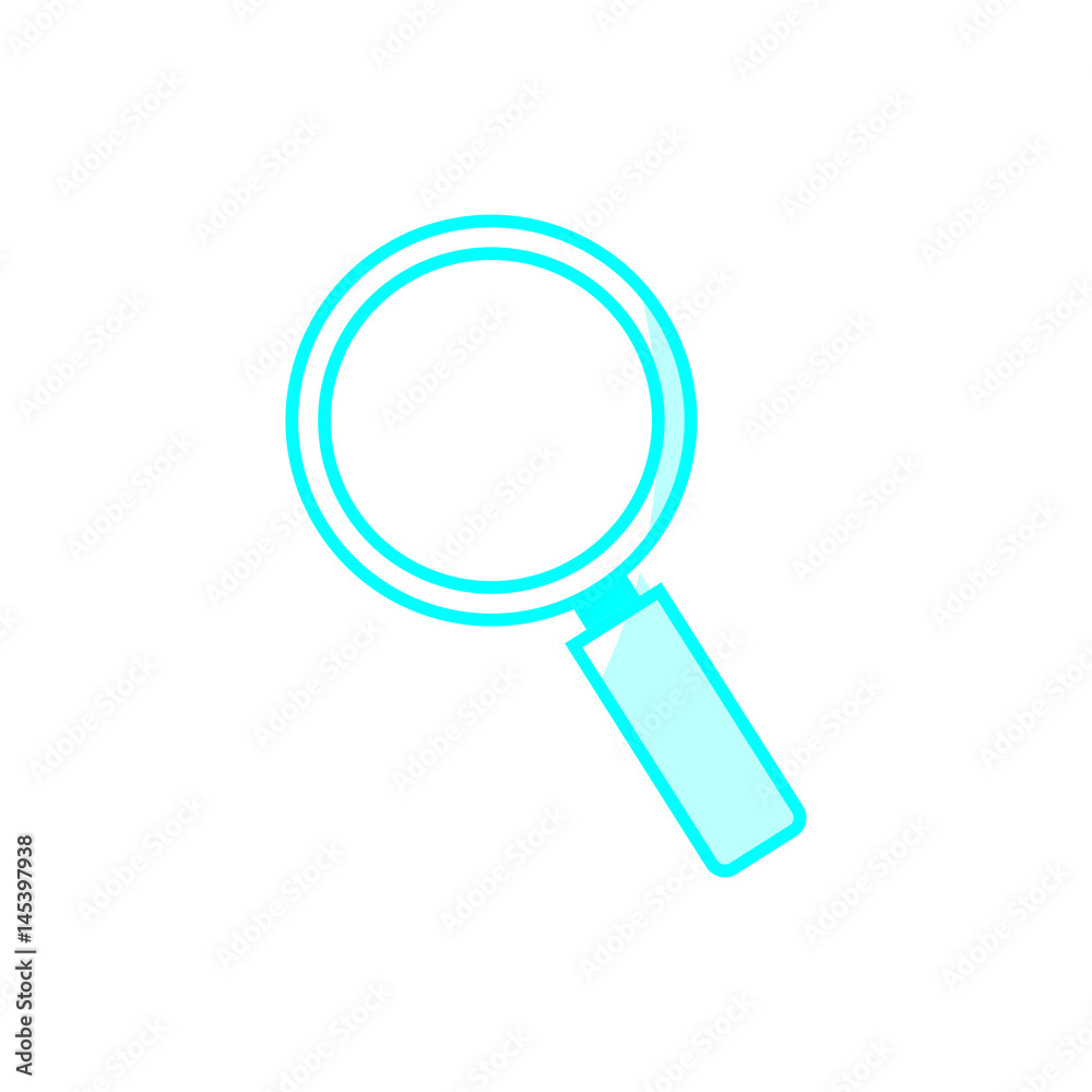 magnifying glass icon over white background. vector illustration magnifying glass icon over white background. vector illustration