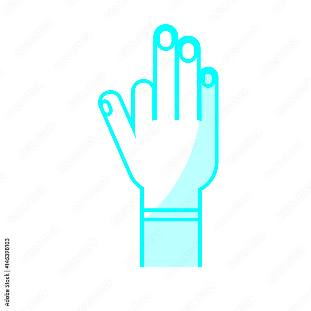 human hand icon over white background. vector illustration human hand icon over white background. vector illustration
