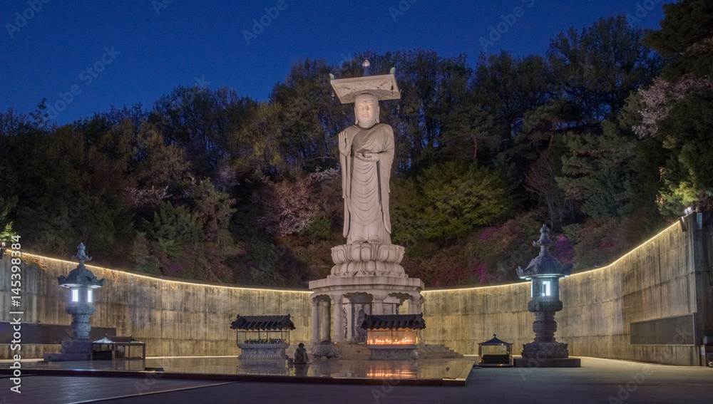 Giant Buddha statue at Bongeusa in Seoul, South Korea