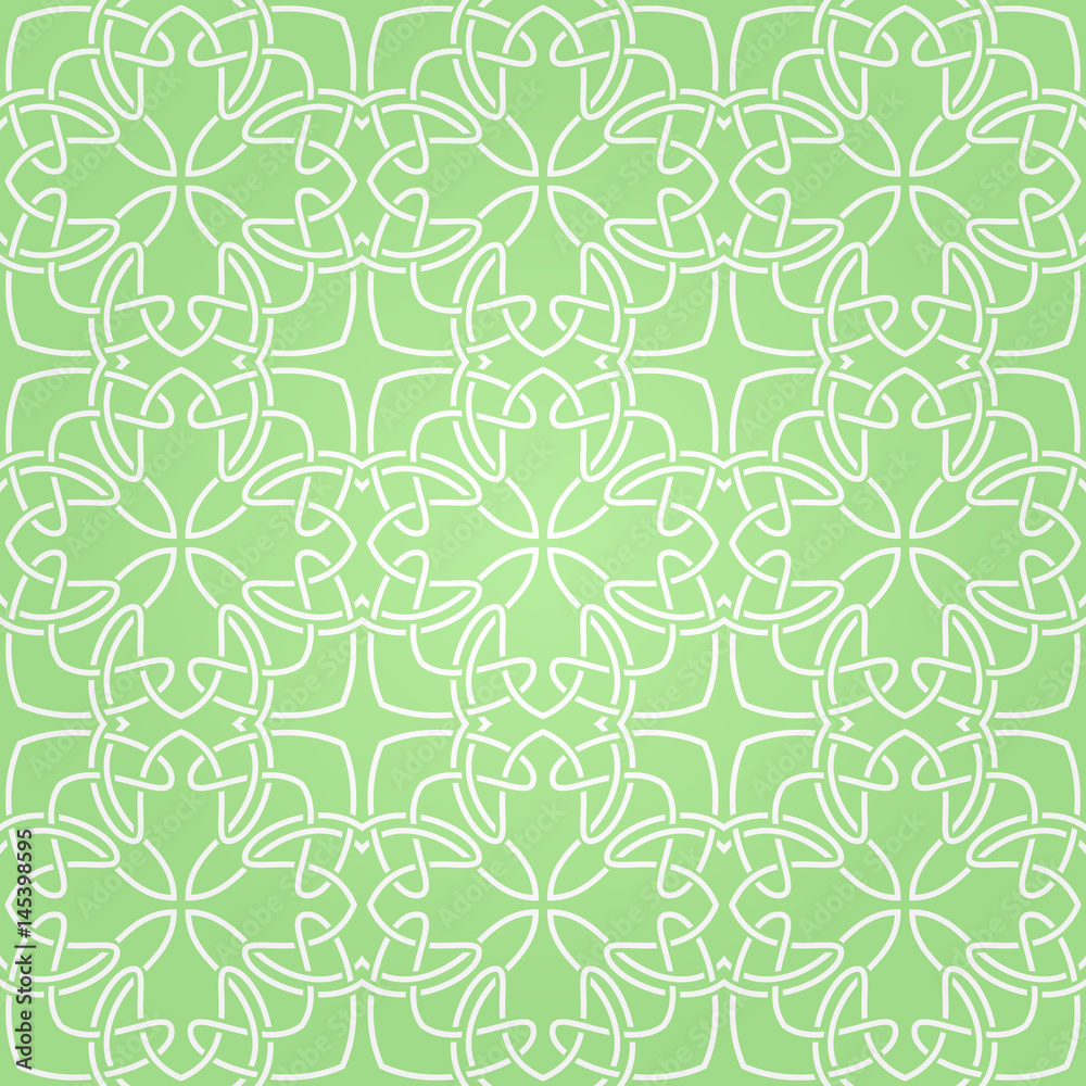 Fototapeta premium Seamless abstract green pattern with gradient. Vector illustration