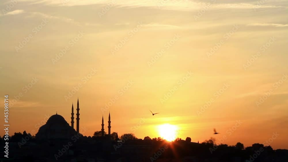 Istanbul skyline with Suleymaniye Mosque Istanbul skyline with Suleymaniye Mosque