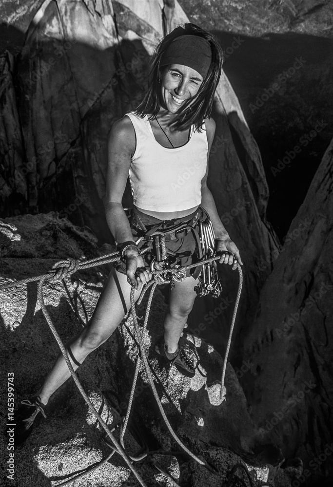 Naklejka premium Climber on the edge.