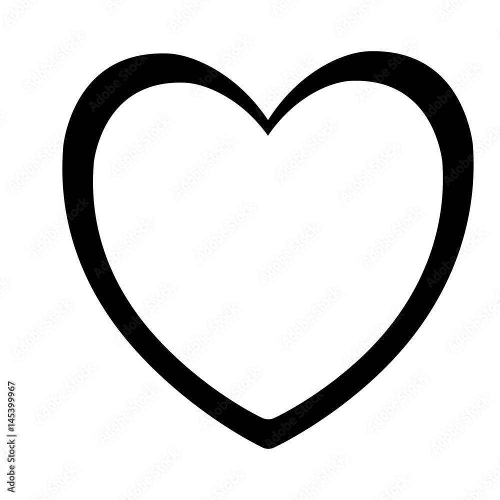heart shape icon over white background. vector illustration heart shape icon over white background. vector illustration