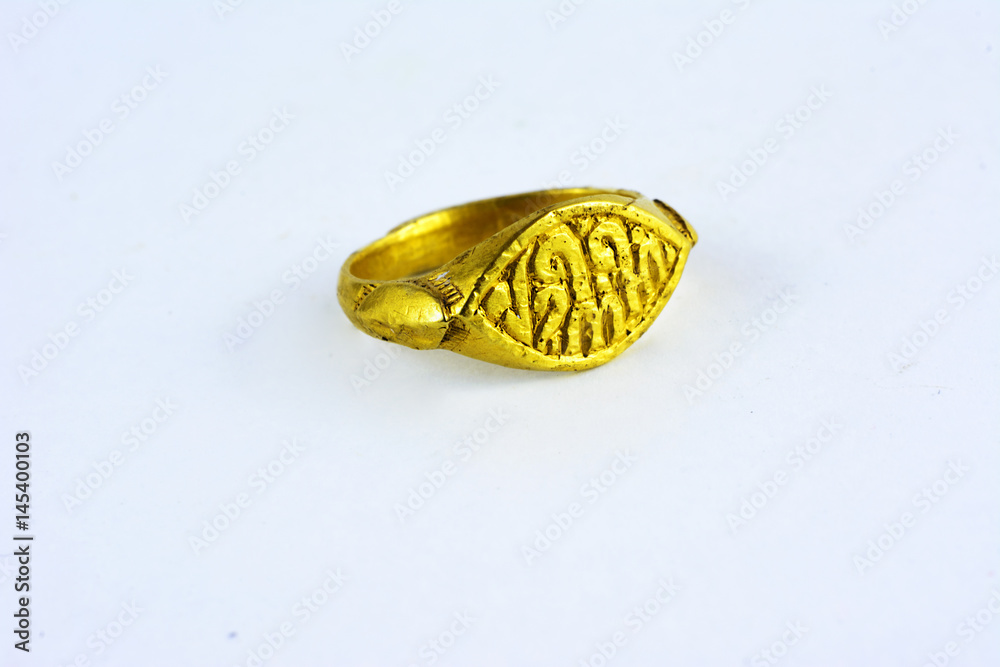 Arabic ring with the inscription: IN THE NAME OF ALLAH, 14-15 century, found in Ukraine Arabic ring with the inscription: IN THE NAME OF ALLAH, 14-15 century, found in Ukraine