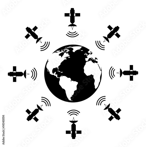 large satellites orbiting earth