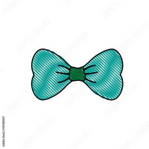 bow tie icon over white background. vector illustration