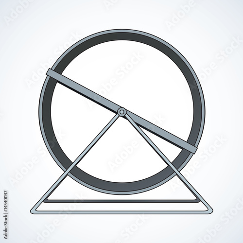 Hamster wheel. Vector drawing