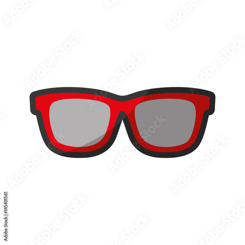 sunglasses icon over white background. colorful design. vector illustration