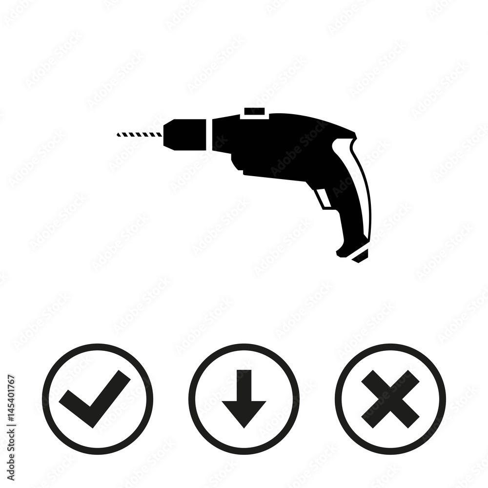drill icon stock vector illustration flat design drill icon stock vector illustration flat design