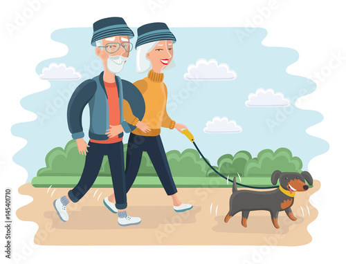 Senior People . Vector flat ilustration photo