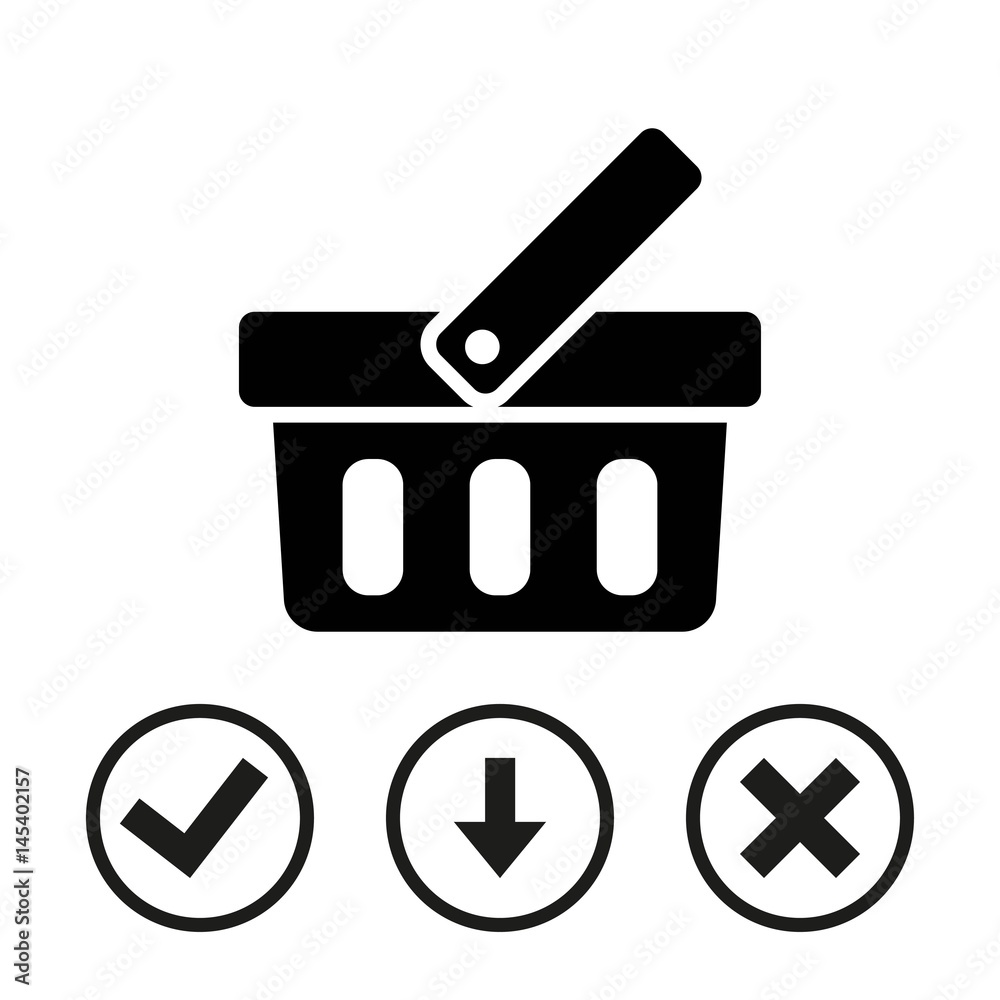 bascet icon stock vector illustration flat design bascet icon stock vector illustration flat design