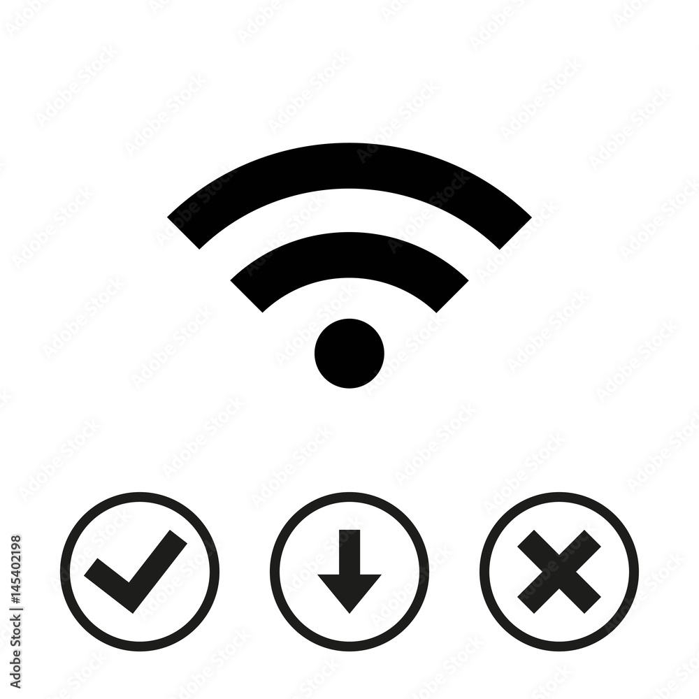wifi icon stock vector illustration flat design