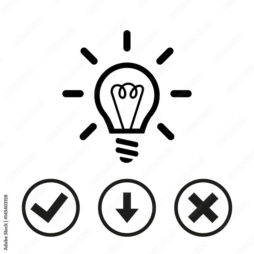 bulb icon stock vector illustration flat design bulb icon stock vector illustration flat design