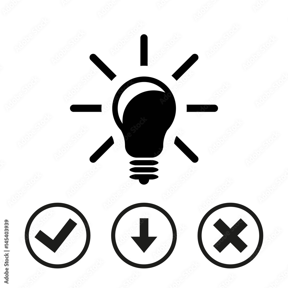 bulb icon stock vector illustration flat design bulb icon stock vector illustration flat design