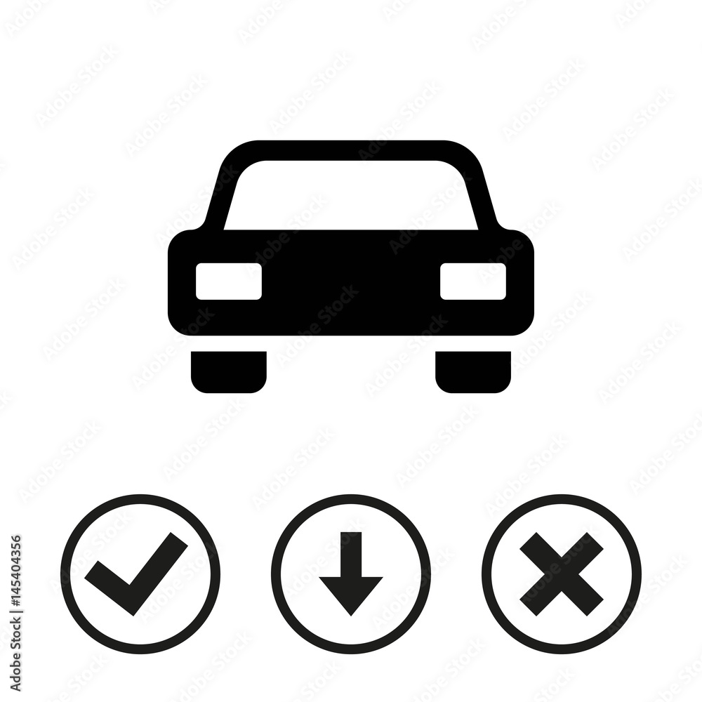 car icon stock vector illustration flat design car icon stock vector illustration flat design