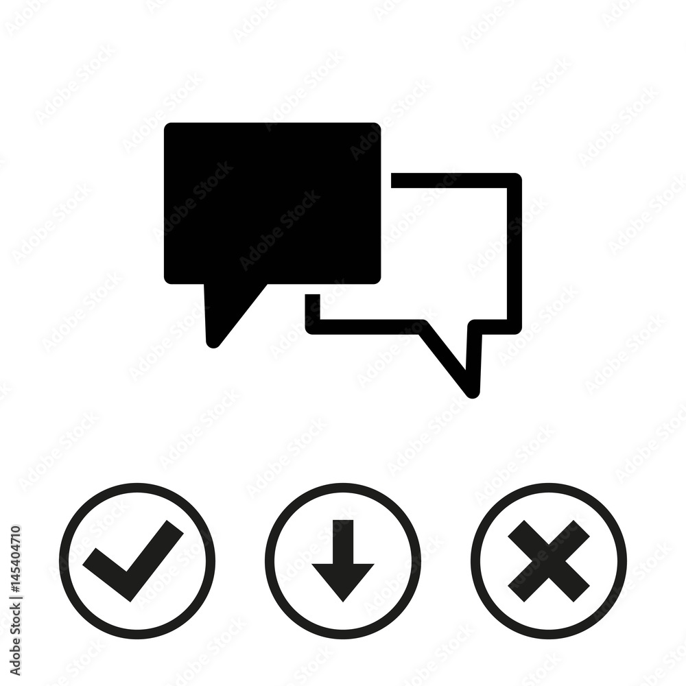 Speech Bubbles Icon. Chat pictogram icon stock vector illustration Speech Bubbles Icon. Chat pictogram icon stock vector illustration