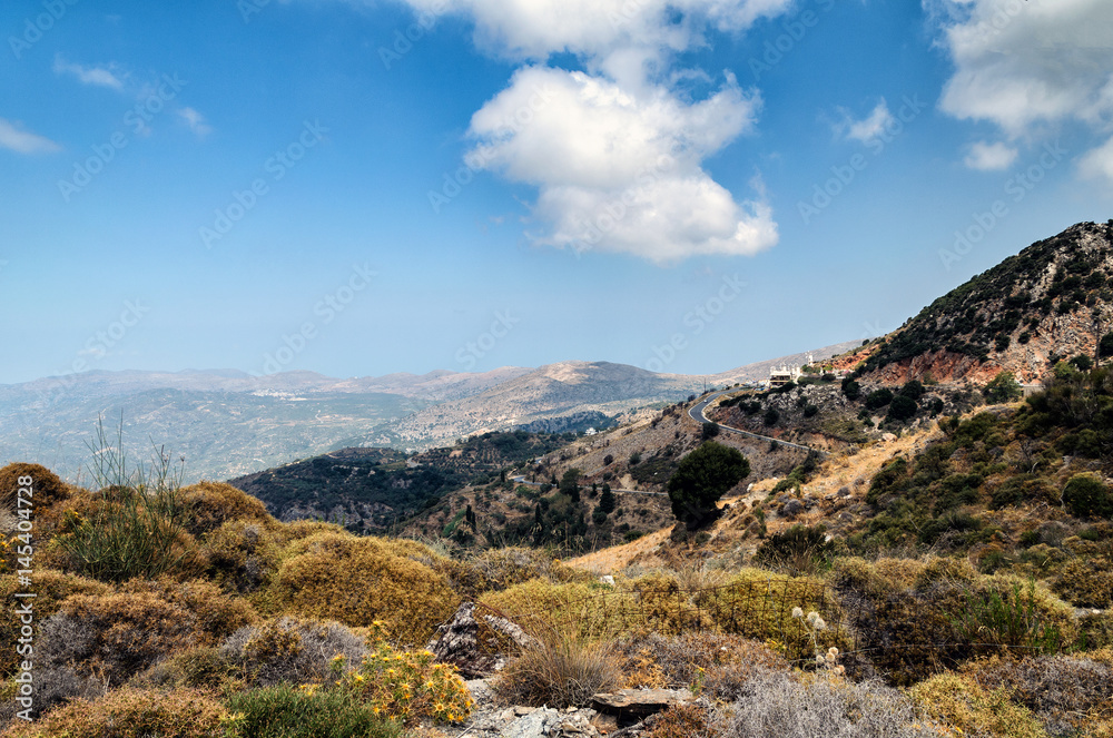 Mountain landscape of Crete island