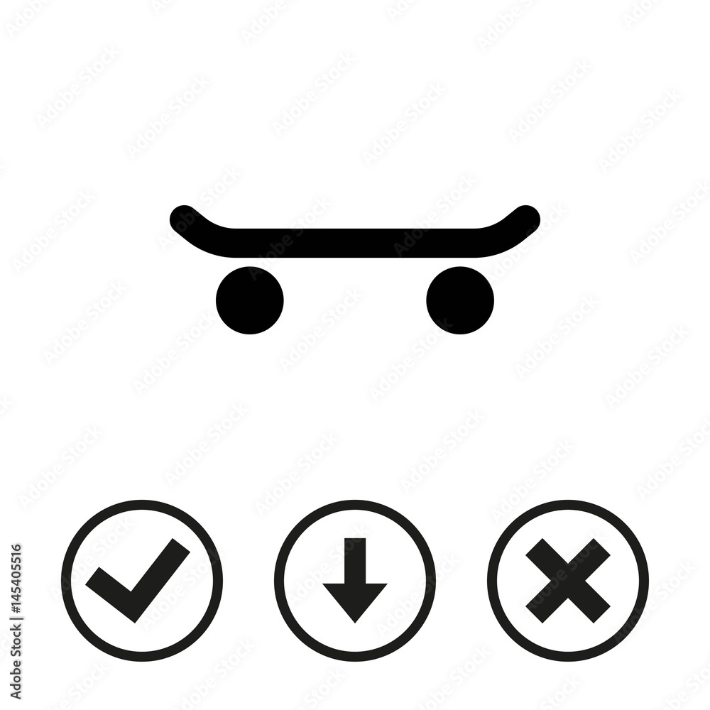 skateboard side view icon stock vector illustration flat design skateboard side view icon stock vector illustration flat design