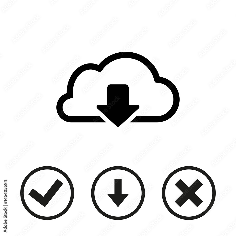cloud download icon stock vector illustration flat design cloud download icon stock vector illustration flat design