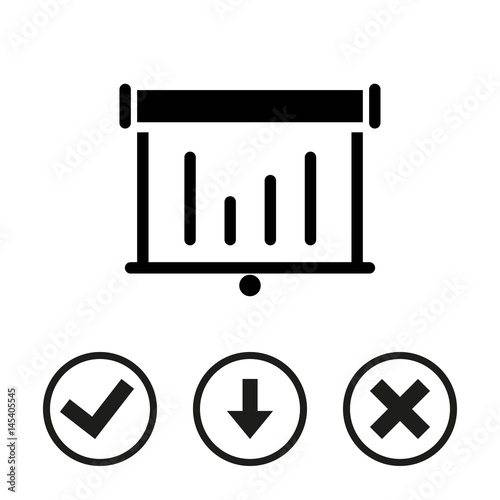 lectern with microphone icon stock vector illustration flat design