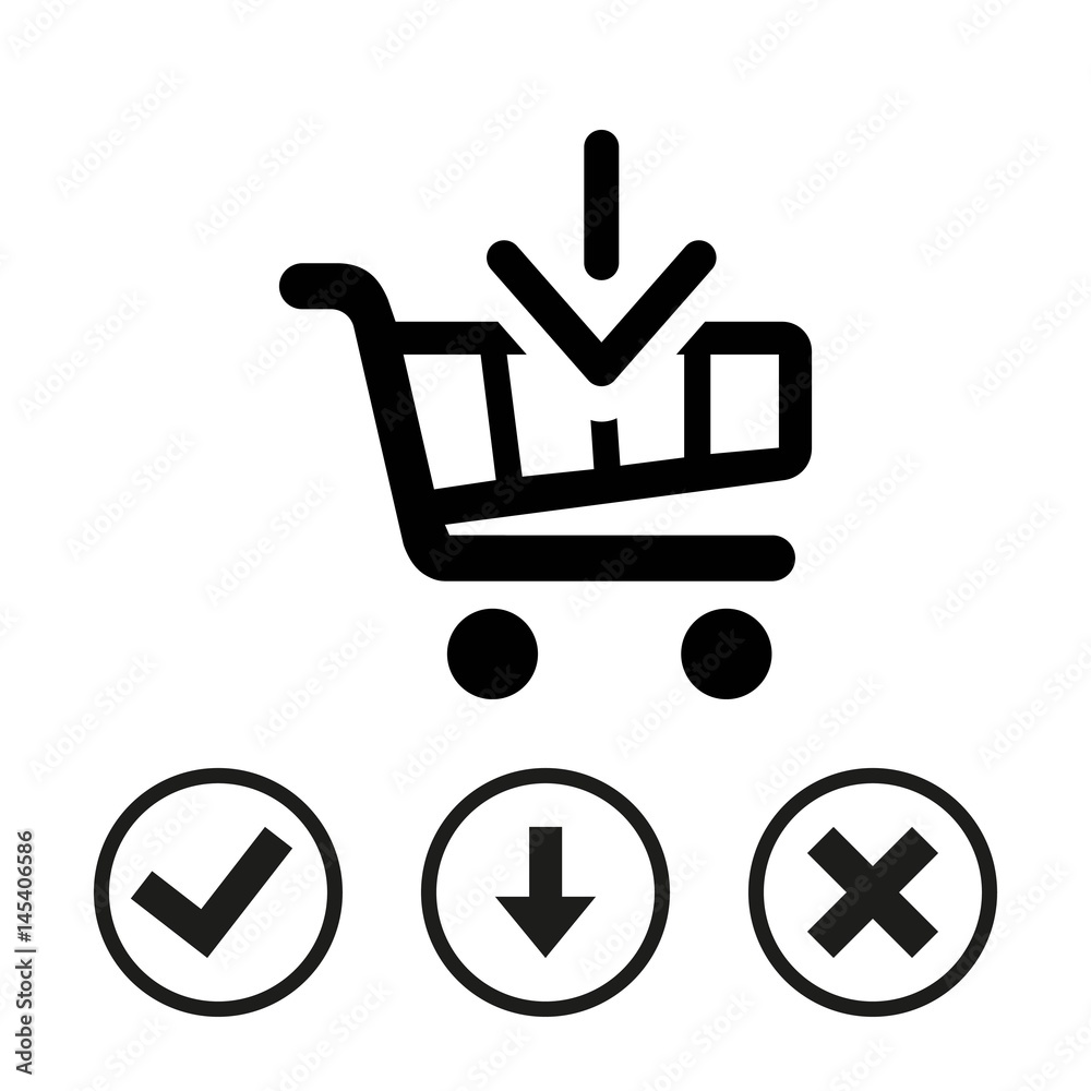 shopping cart icon stock vector illustration flat design shopping cart icon stock vector illustration flat design