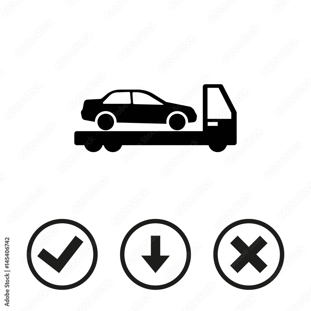 tow truck icon stock vector illustration flat design tow truck icon stock vector illustration flat design