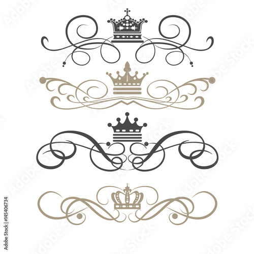 Vector set of vintage style elements of design