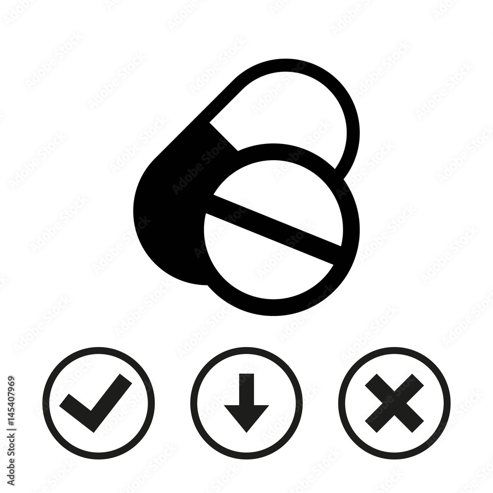 pills icon stock vector illustration flat design pills icon stock vector illustration flat design