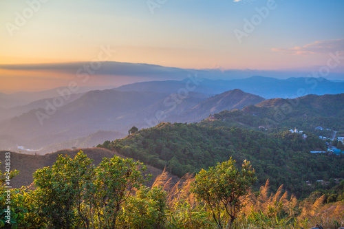 stunning scenery on hilltop near the border Thai -Myanmar