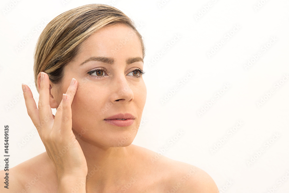 Woman with beautiful and natural skin Woman with beautiful and natural skin