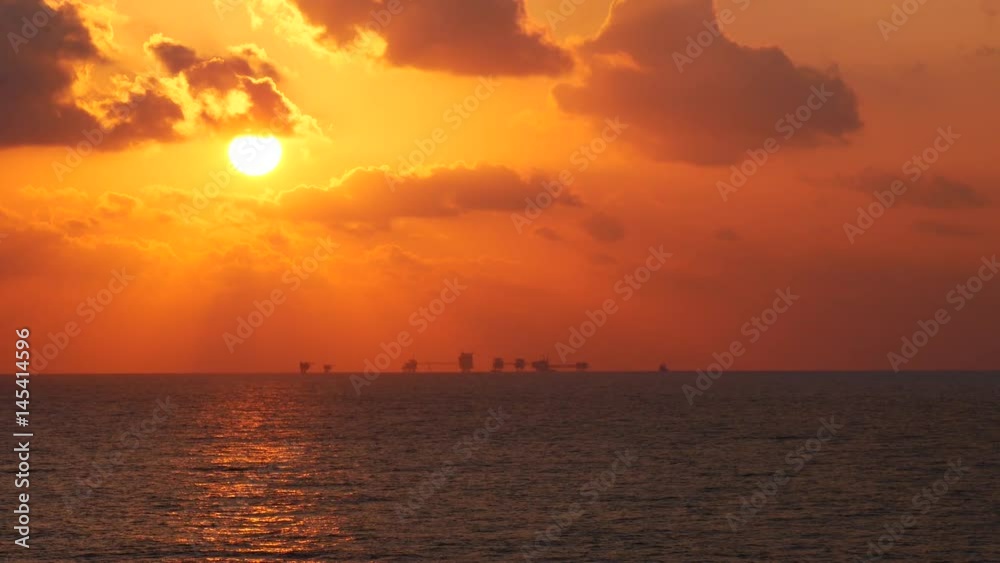 Central processing platform (cpp) in the middle of the ocean during sunset time - upstream industry
Central processing platform (cpp) in the middle of the ocean during sunset time - upstream industry