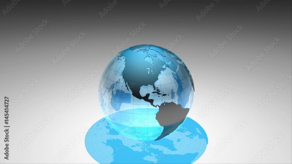 Global 0805: A blue Earth globe rotates against a graduated background (Loop). Global 0805: A blue Earth globe rotates against a graduated background (Loop).