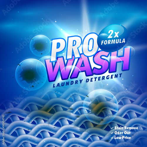 laundry detergent product packaging design with cloth fiber removing stain