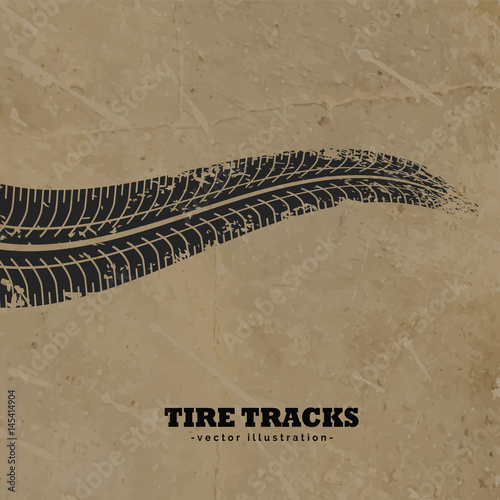 tire tracks on mud background vector