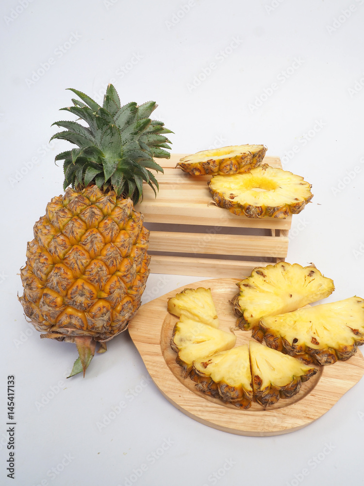pineapple and pineapple slide in wood box pineapple and pineapple slide in wood box