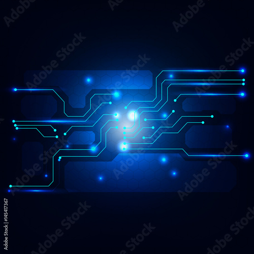 Abstract Technology Circuit Board Vector Background