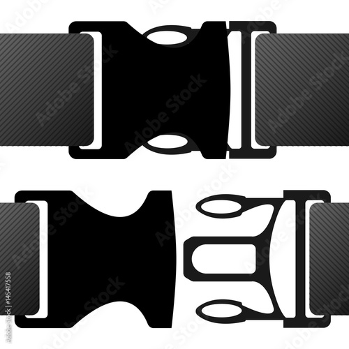 buckle clip bag vector icon