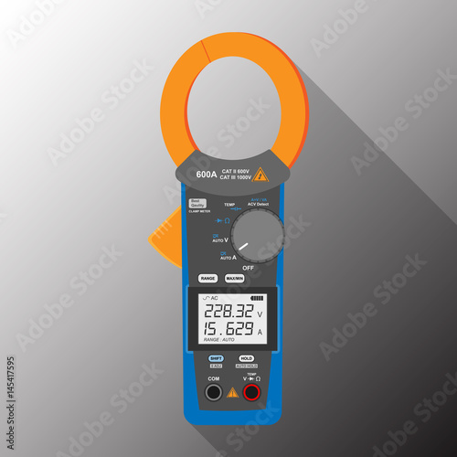 current clamp meter and digital multimeter